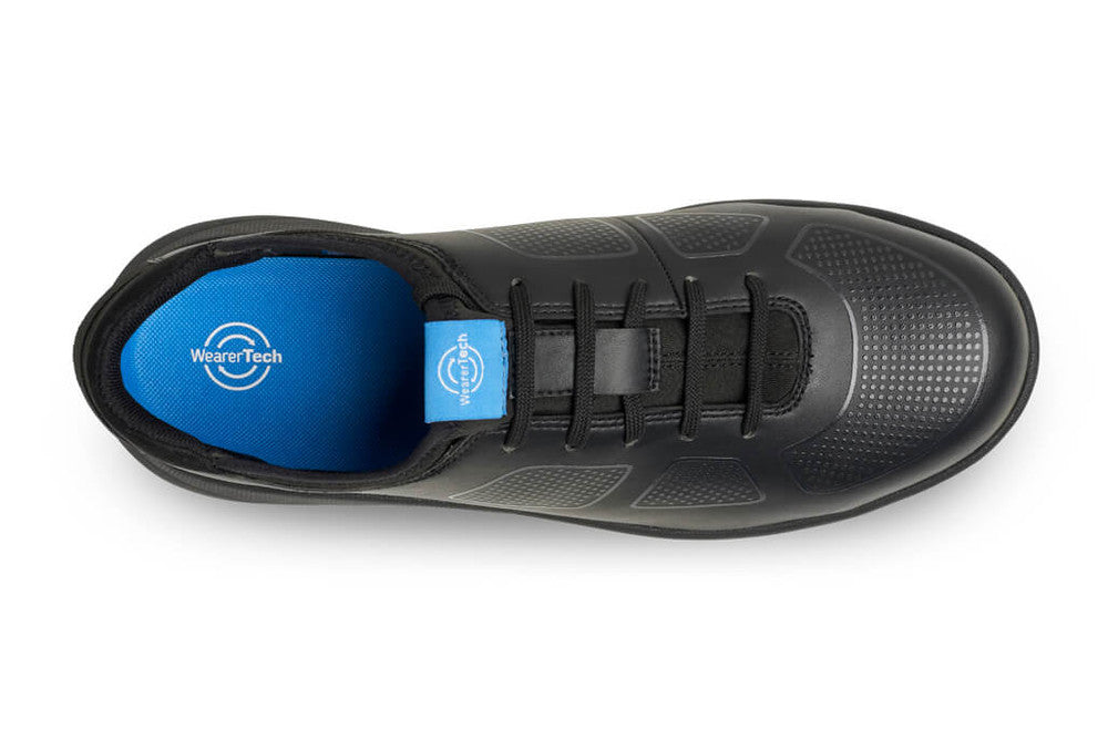 TRANSFORM non-slip BLACK WORK TRAINER WITH SAFETY TOE CAP